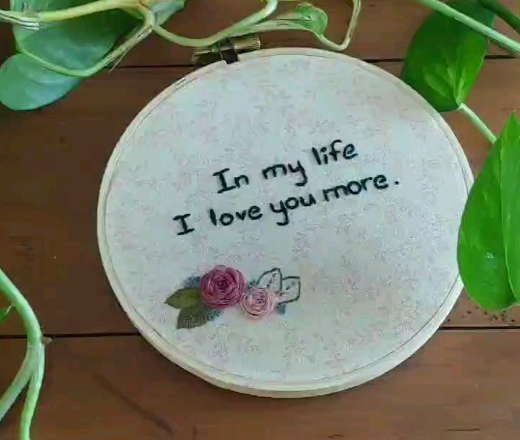 In My Life Embroidered Hoop